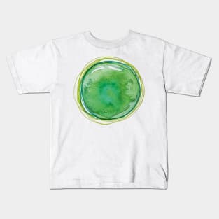 Abstract green watercolor paint illustration texture design Kids T-Shirt